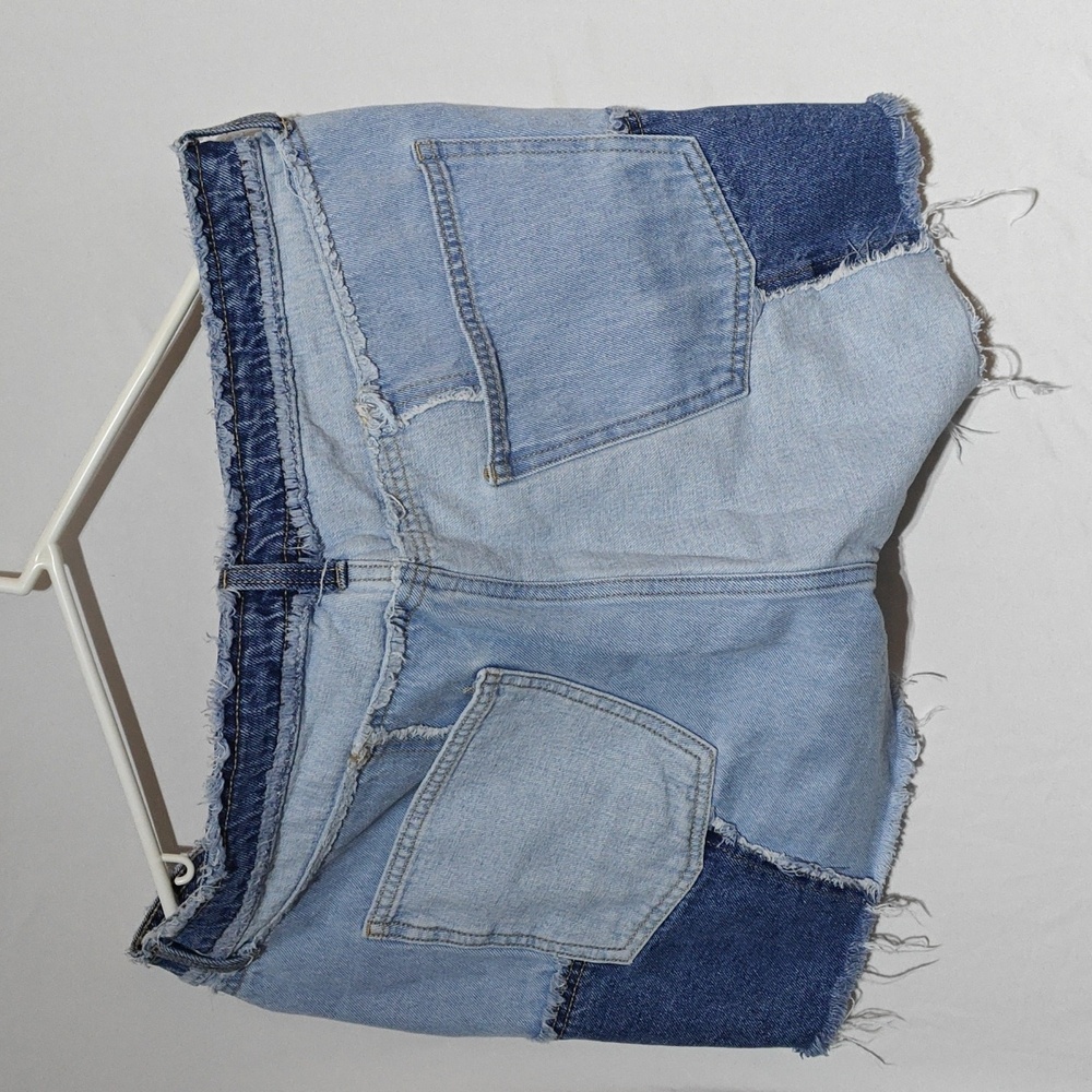 Different Patchwork Blue Jean Shorts - image 2